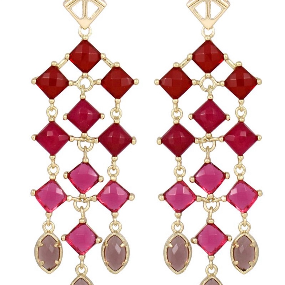 VERY RARE Kendra Scott Ruby chandelier earring